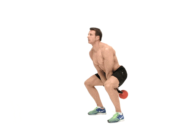 تمرين أرجحة كرة الوزن / تمرين الكرة الحديدية Kettlebell Swing تمارين كارديو لحرق الدهون ونحت الجسم