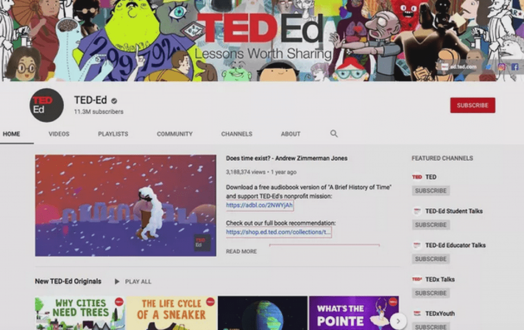 أفضل قناة يوتيوب للأطفال الفضوليين: TED-Ed من افضل القنوات التعليمية للاطفال في اليوتيوب