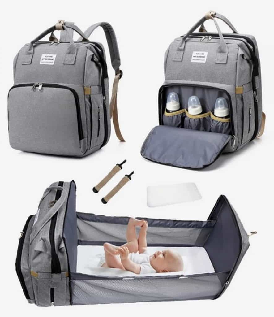 حقيبة مع سرير أطفال قابل للطي ApexMode افضل شنط مواليد ماركة لاختيار شنطة حفاظات بيبي تناسبك مولودك الجديد