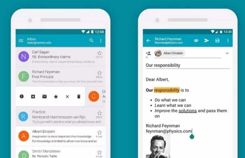 أكوا ميل Aqua Mail (Android: مجاني) افضل تطبيق إيميل للموبايل أندرويد و آيفون