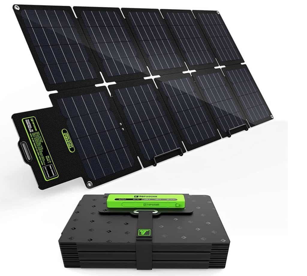 Topsolar SolarFairy 60W Portable Foldable Solar Panel افضل مولد كهرباء على الطاقة الشمسية شاحن بالواح للطاقة الشمسية سولار فايري من توبسولار